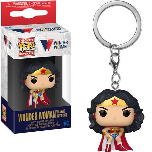 WW 80th Anniversary Pocket Pop! Keychain Classic Wonder Woman w/Cape - Fugitive Toys