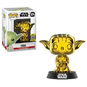 Star Wars Pop! Vinyl Figures Gold Chrome Yoda [124] - Fugitive Toys