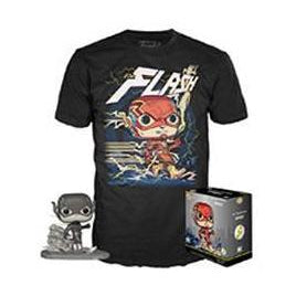 DC Pop! Tees The Flash (Jim Lee Deluxe) (Black & White) and Flash Tee - XSmall - Fugitive Toys