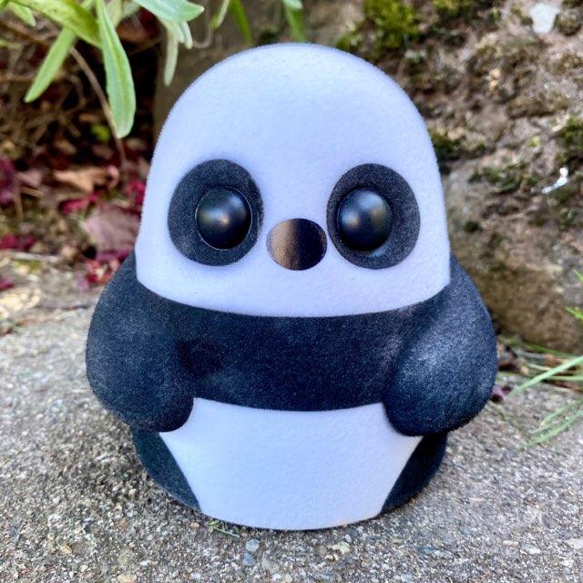 Bimtoy Tiny Ghost Vinyl Figure 3-inch Flocked Panda - Fugitive Toys