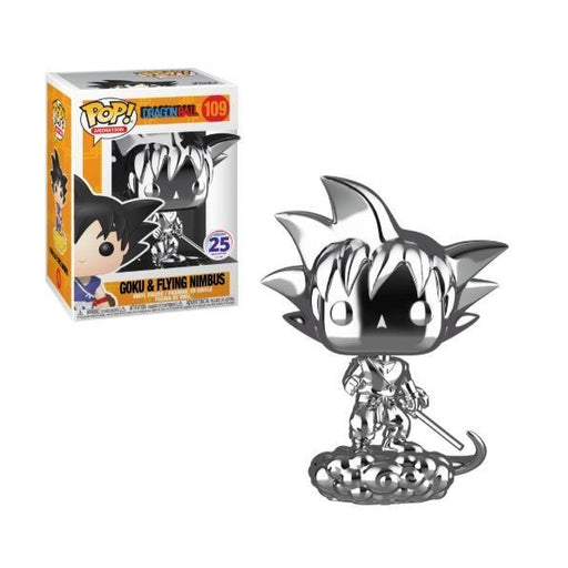 Dragon Ball Pop! Vinyl Figure Silver Chrome Goku & Flying Nimbus [109] - Fugitive Toys