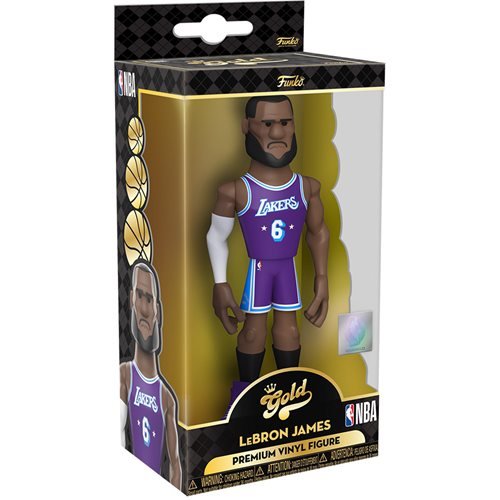 Funko Vinyl Gold Premium Figure: NBA Lakers LeBron James (City Edition) - Fugitive Toys