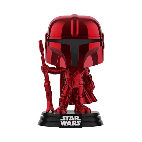 Star Wars The Mandalorian Pop! Vinyl Figure Mando Red Chrome (Target) [345] - Fugitive Toys