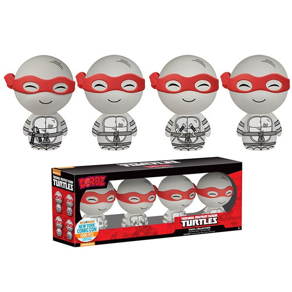 Dorbz: Teenage Mutant Ninja Turtles Black & White 4-pack [NYCC Exclusive] - Fugitive Toys