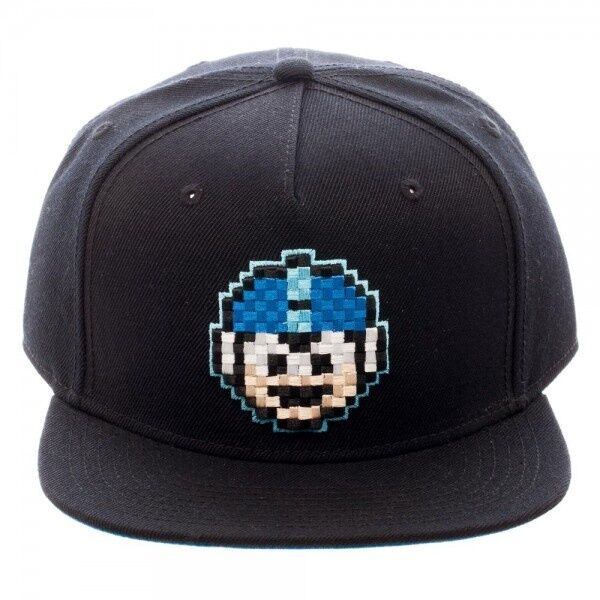 Bioworld Mega Man 8 Bit Pixelated Snapback Cap - Fugitive Toys