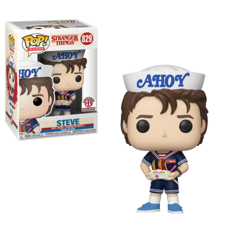 Stranger Things Pop! Vinyl Figure Steve [Baskin-Robbins Exclusive] [829] - Fugitive Toys