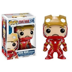 Captain America: Civil War Pop! Vinyl Figures Unmasked Iron Man [136] - Fugitive Toys