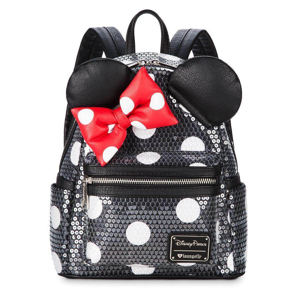 disney parks mini backpack Loungefly x Disney Parks Minnie Mouse Sequined Mini Backpack