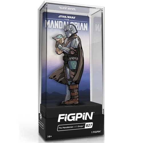 Star Wars The Mandalorian: FiGPiN Enamel Pin Mando with Grogu [827] - Fugitive Toys