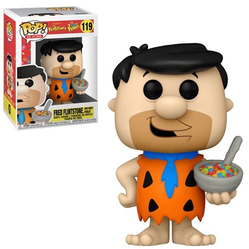 Ad Icons Pop! Vinyl Figure Fred Flintstone with Fruity Pebbles Cereal [119] - Fugitive Toys