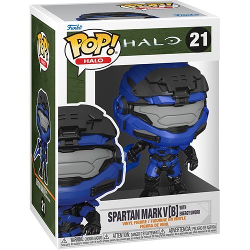 Halo Infinite Pop! Vinyl Figure Spartan Mark V [B] w/Blue Energy Sword [21] - Fugitive Toys