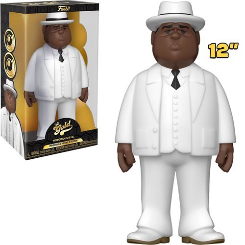 Funko Vinyl Gold 12-Inch Premium Figure: Notorious B.I.G Biggie Smalls White Suit - Fugitive Toys