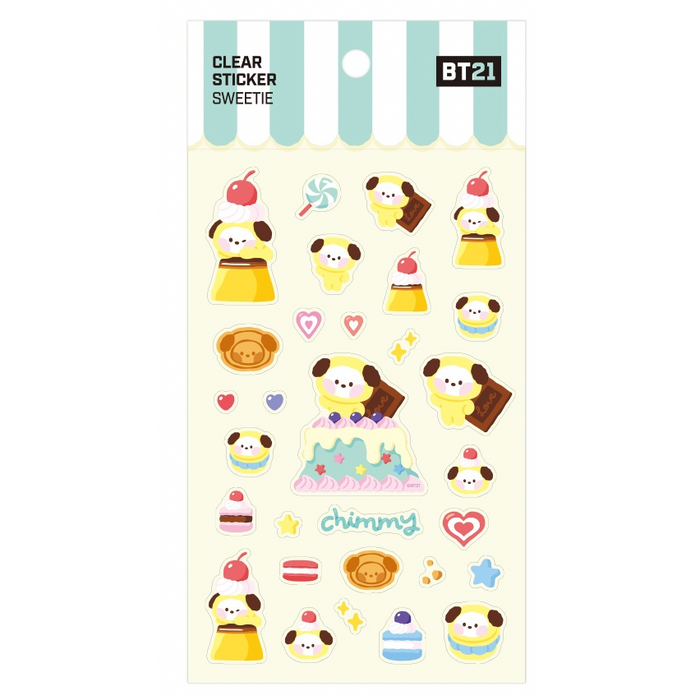 BT21 Sweetie Clear Sticker Sheet Chimmy