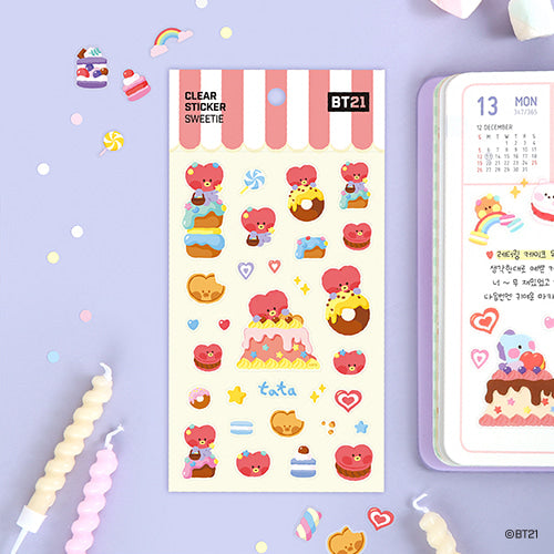 BT21 Clear Sticker Sweetie - TATA - Fugitive Toys