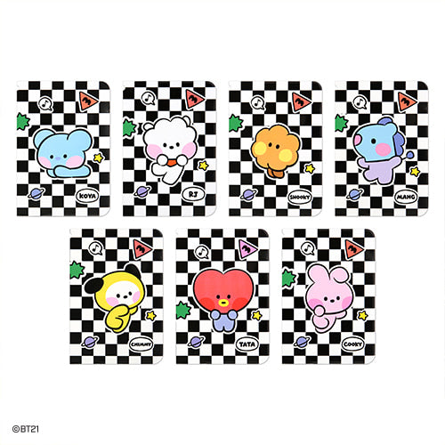 BT21 Checkerboard Passport Cover Roster