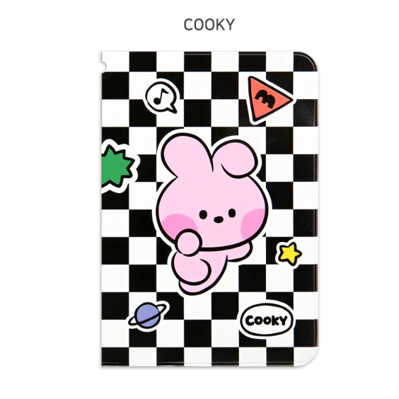 BT21 Checkerboard Passport Cover Cooky