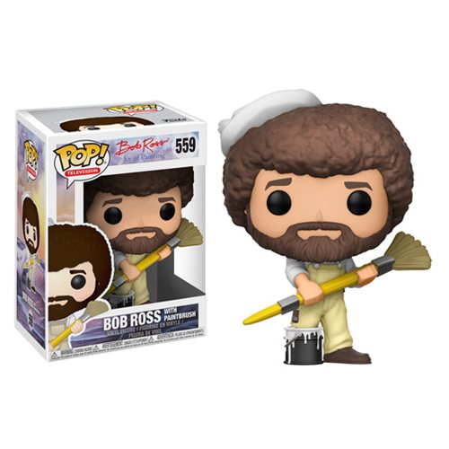 The Joy of Painting Pop! Vinyl Figure Bob Ross with Paintbrush [559] - Fugitive Toys