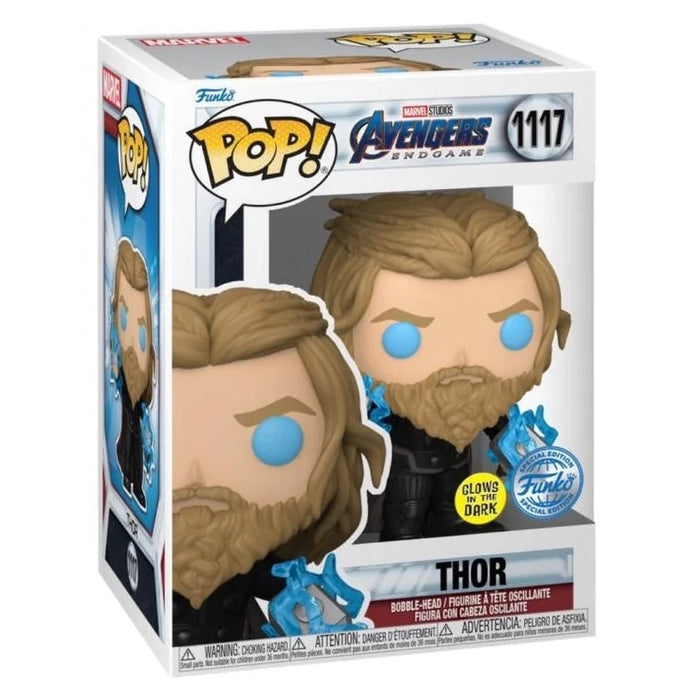 Avengers Endgame Pop Vinyl Figure Thor w Mjolnr Glow in the Dark SE 1117