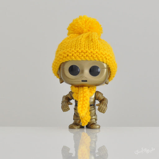 Pop! Apparel Knitted Beanie & Scarf Set [Gold] - Fugitive Toys