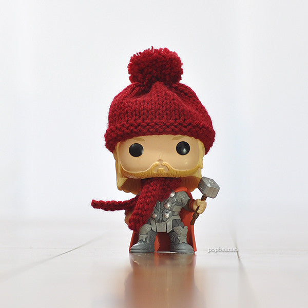 Pop! Apparel Knitted Beanie & Scarf Set [Maroon] - Fugitive Toys