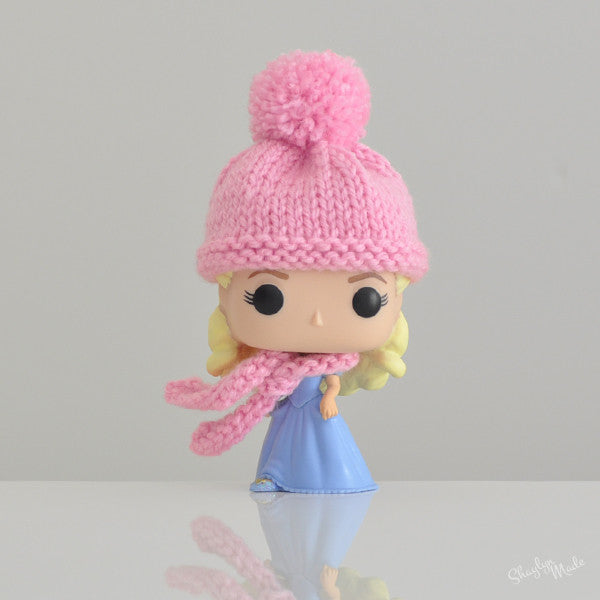 Pop! Apparel Knitted Beanie & Scarf Set [Pink] - Fugitive Toys