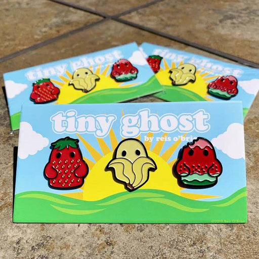 Bimtoy Tiny Ghost Pins [Fruit 3 Pack] [SDCC 2019] - Fugitive Toys