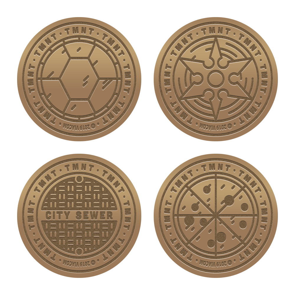 Teenage Mutant Ninja Turtles Tokun Collectible Coins (Set of 4) - Fugitive Toys