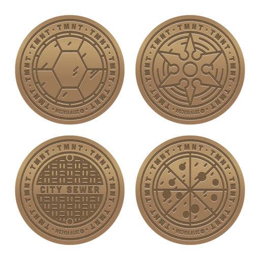 Teenage Mutant Ninja Turtles Tokun Collectible Coins (Set of 4) - Fugitive Toys