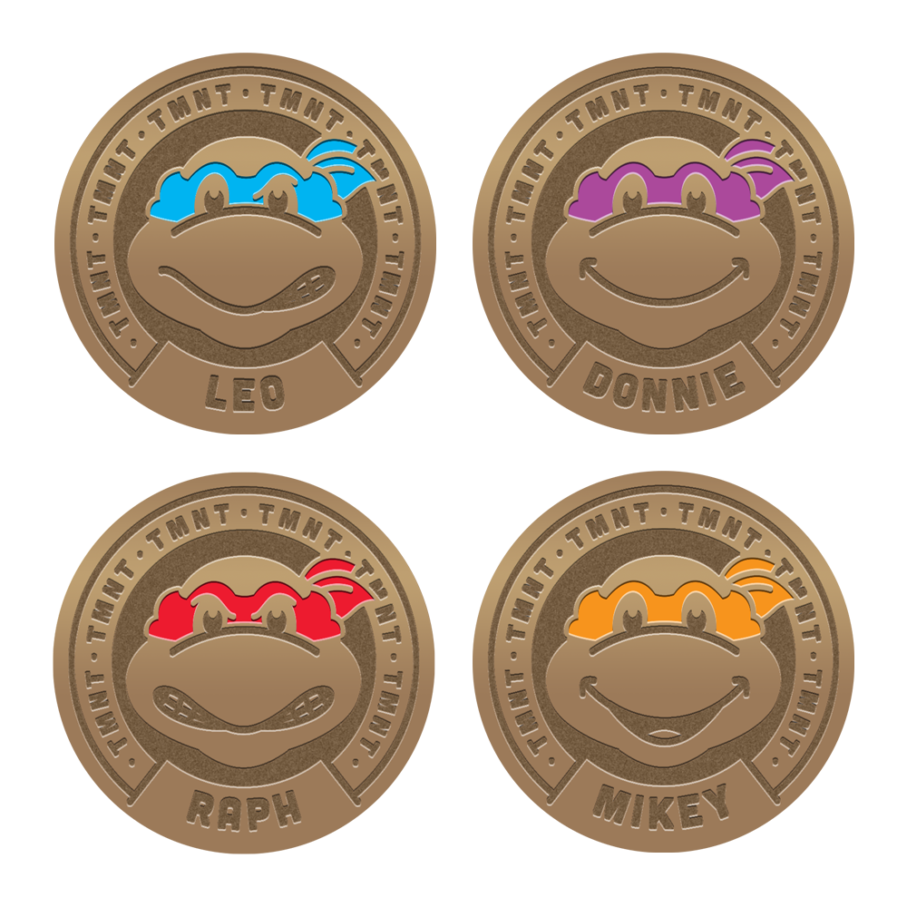 Teenage Mutant Ninja Turtles Tokun Collectible Coins (Set of 4) - Fugitive Toys