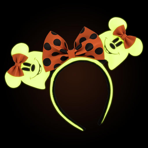 Loungefly x Disney Minnie Mouse Ghost Glow in the Dark Ears Headband - Fugitive Toys