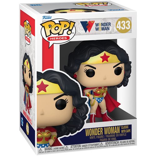 DC Heroes Pop! Vinyl Figure 80th Anniversary Wonder Woman (Classic w/Cape) [433] - Fugitive Toys
