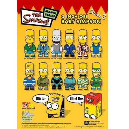 Toy2r Bart Simpson 3-Inch Keychain Qee Series 2 (1 Blind Box) - Fugitive Toys