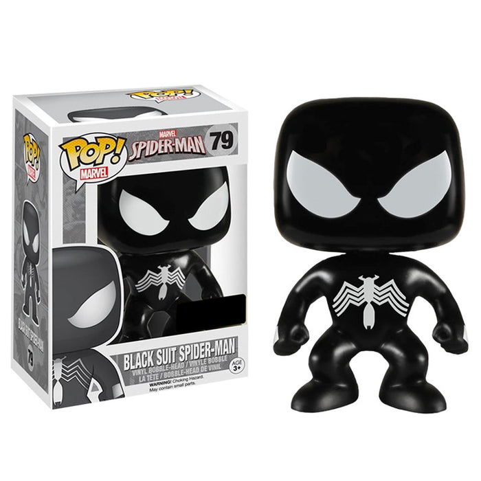 Marvel Pop! Vinyl Bobblehead Black Suit Spider-man [Exclusive] - Fugitive Toys