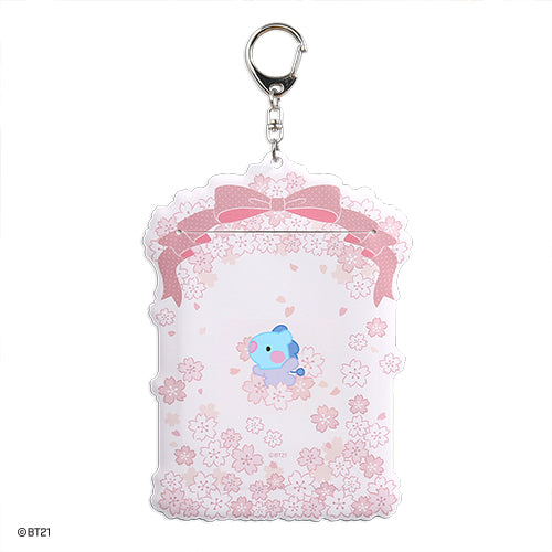 BT21 Cherry Blossom Minini Photocard Holder - Mang - Fugitive Toys