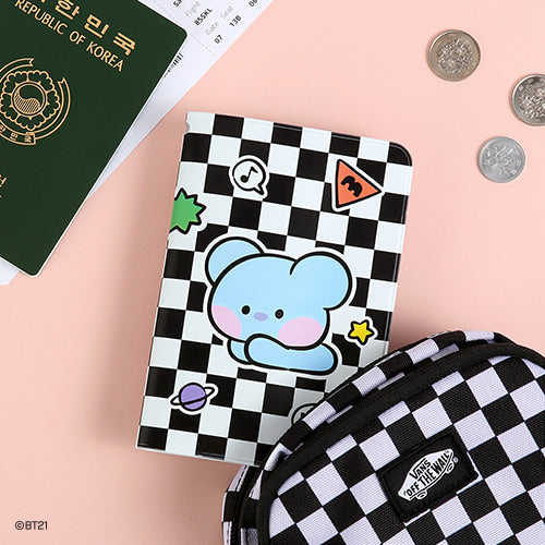 BT21 Checkboard Minini Passport Cover Koya