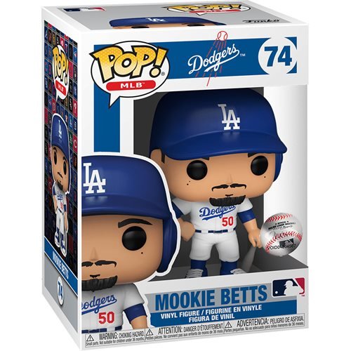 MLB Pop! Vinyl Figure Mookie Betts [LA Dodgers] (Home Uniform) [74] - Fugitive Toys