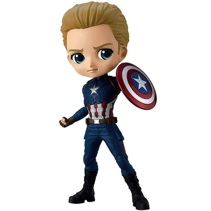 Marvel Avenger Endgame Q Posket Captain America (Unmasked) - Fugitive Toys