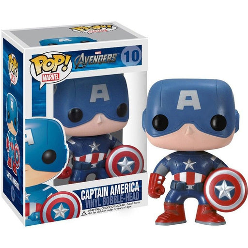 Marvel The Avengers Movie Pop! Vinyl Bobblehead Captain America [10] - Fugitive Toys