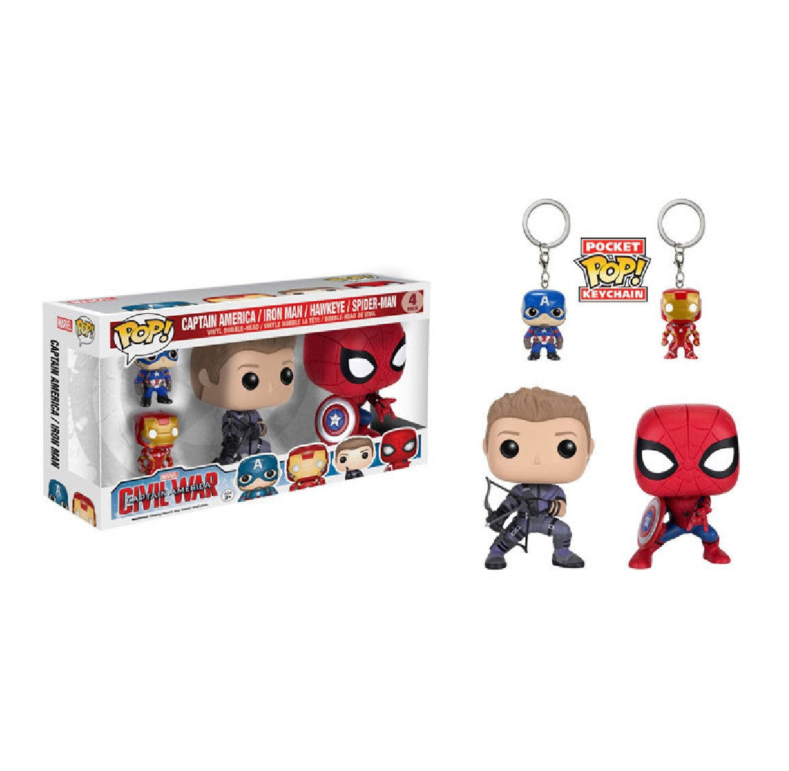 Marvel Pop! Vinyl Civil War Pack [Captain America/Iron Man/Hawkeye/S