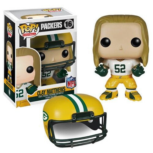 NFL Pop! Vinyl Figure Clay Matthews [Green Bay Packers] - Fugitive Toys