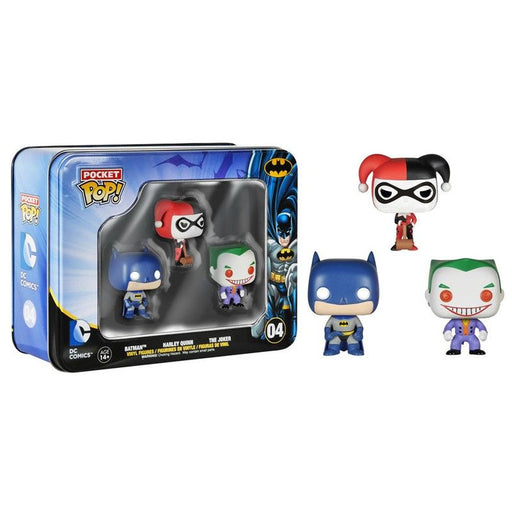 DC Universe Pocket Pop! 3-Pack Tin [Batman, Harley and The Joker] - Fugitive Toys
