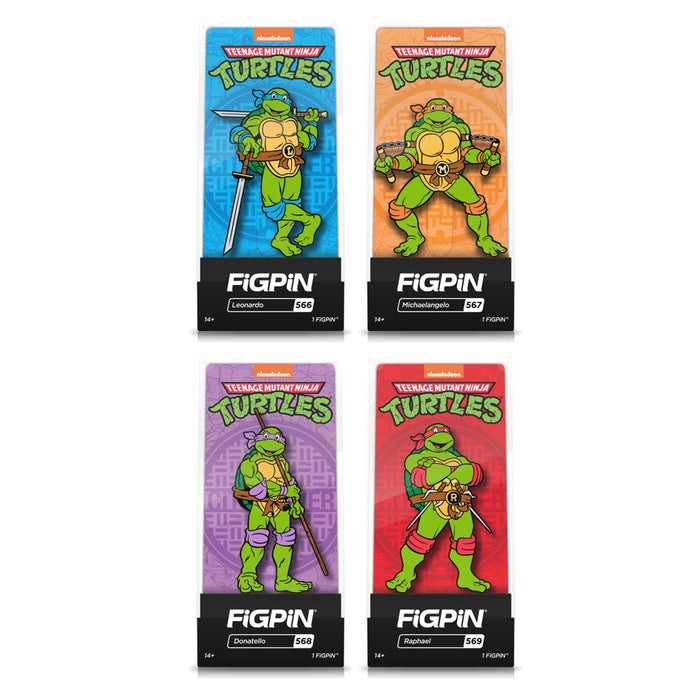 Teenage Mutant Ninja Turtles: FiGPiN Enamel Pin Complete Set of 4 - Fugitive Toys
