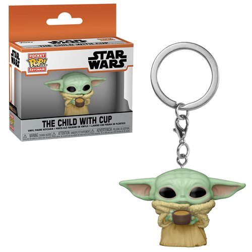 Star Wars The Mandalorian Pocket Pop! Keychain The Child With Cup - Fugitive Toys