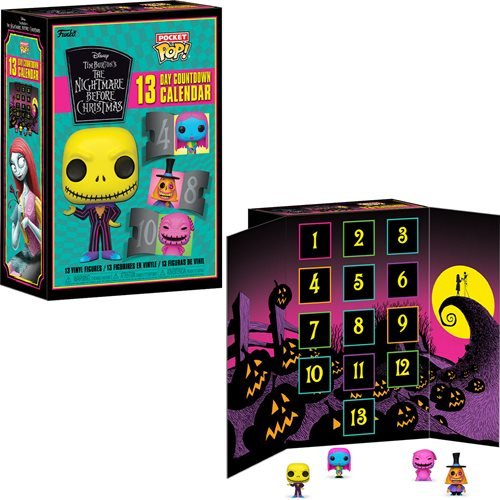 The Nightmare Before Christmas Blacklight 13 Day Advent Calendar - Fugitive Toys