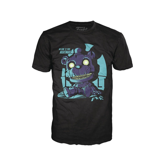 Five Nights at Freddy's Pop! Tees Nightmare Freddy Sitting - Large - Fugitive Toys