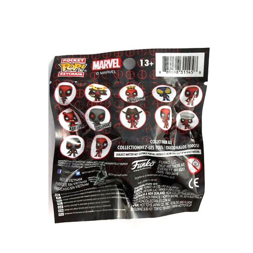Mystery Pocket Pop! Keychain Marvel Deadpool [GameStop Exclusive]: (1 Blind Pack) - Fugitive Toys