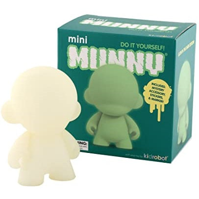 Kidrobot Mini Munny 4-Inch GID (Glow in the Dark) Edition - Fugitive Toys