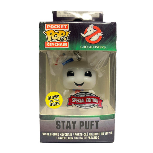 Ghostbusters Pocket Pop! Keychain Stay Puft Marshmallow Man (GITD) - Fugitive Toys