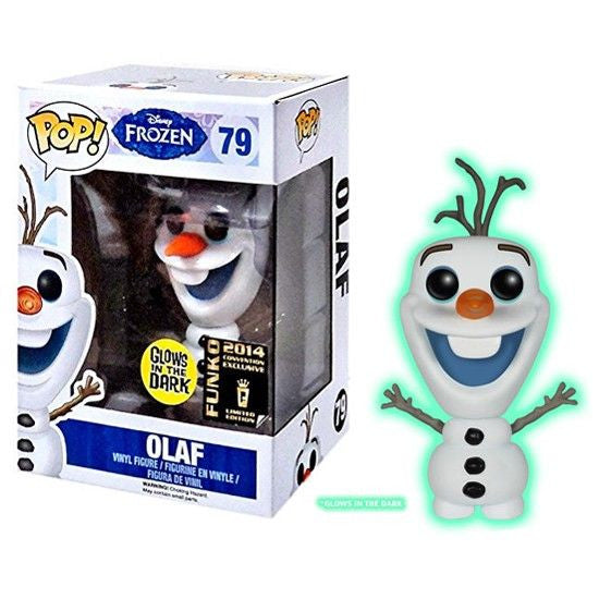 Disney Pop! Vinyl Figure Glow in the Dark Olaf [Frozen] 2014 Conventions Exclusive - Fugitive Toys