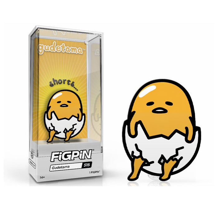 Sanrio: FiGPiN Enamel Pin Gudetama (Shorts) [515] - Fugitive Toys